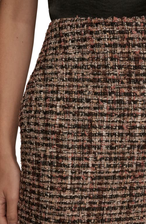 Donna Karan New York Tweed Pencil Skirt In Brown