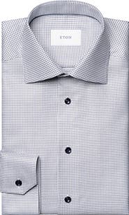 Eton Contemporary Fit Houndstooth Dress Shirt