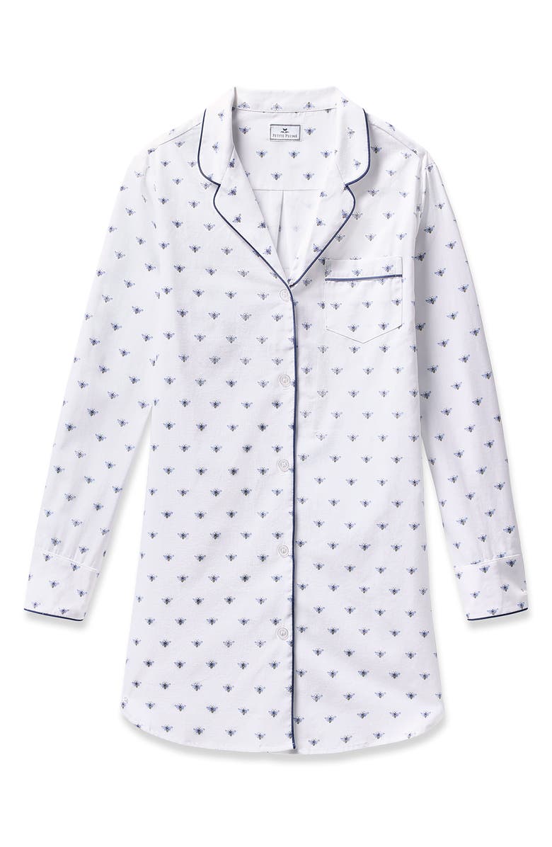 Petite Plume Cotton Twill Nightshirt, Alternate, color, 