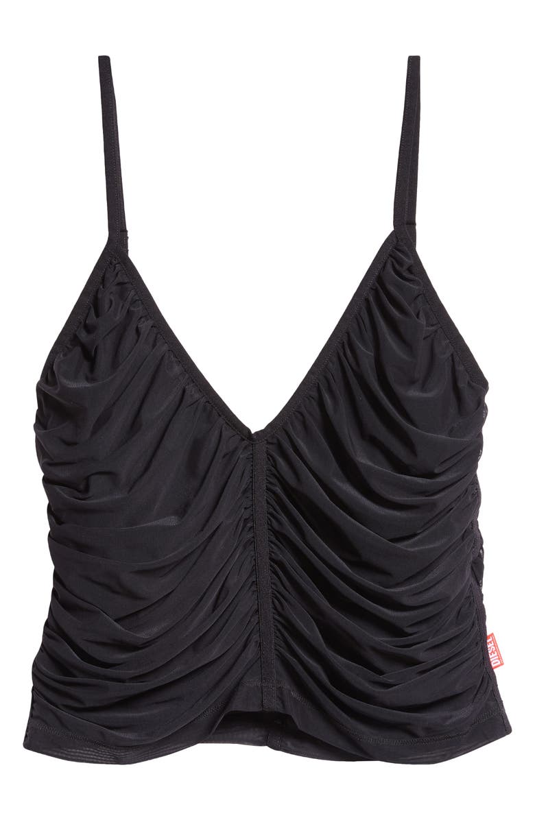 DIESEL<sup>®</sup> T-Aiky Ruched Tulle Camisole, Alternate, color, Deep/Black