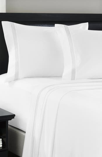 Luxury Home 3-line Microfiber Sheet Set In White