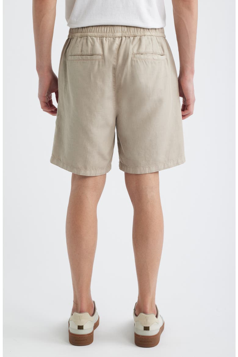 Folgate Cotton & Linen Twill Shorts, Alternate, color, DUNE BROWN