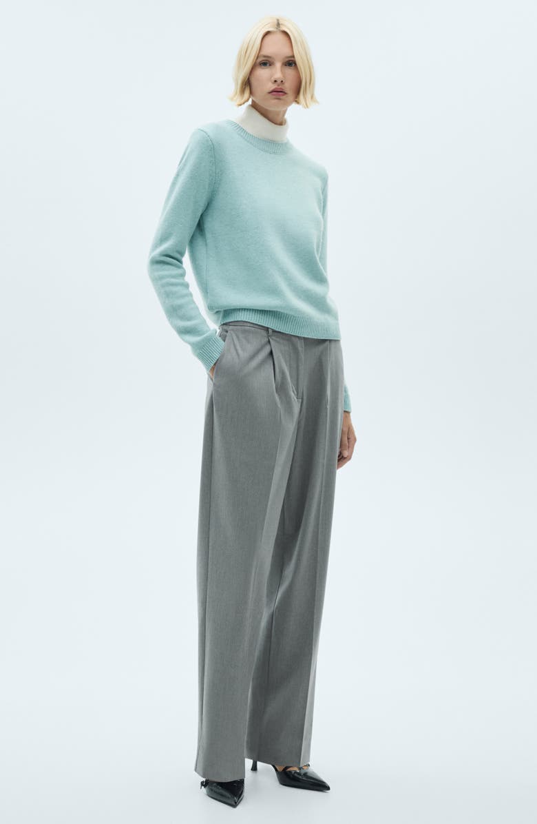 MANGO Long Sleeve Sweater, Alternate, color, Sky Blue