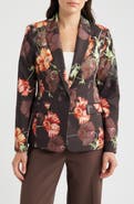 Tahari ASL Print Sateen Blazer