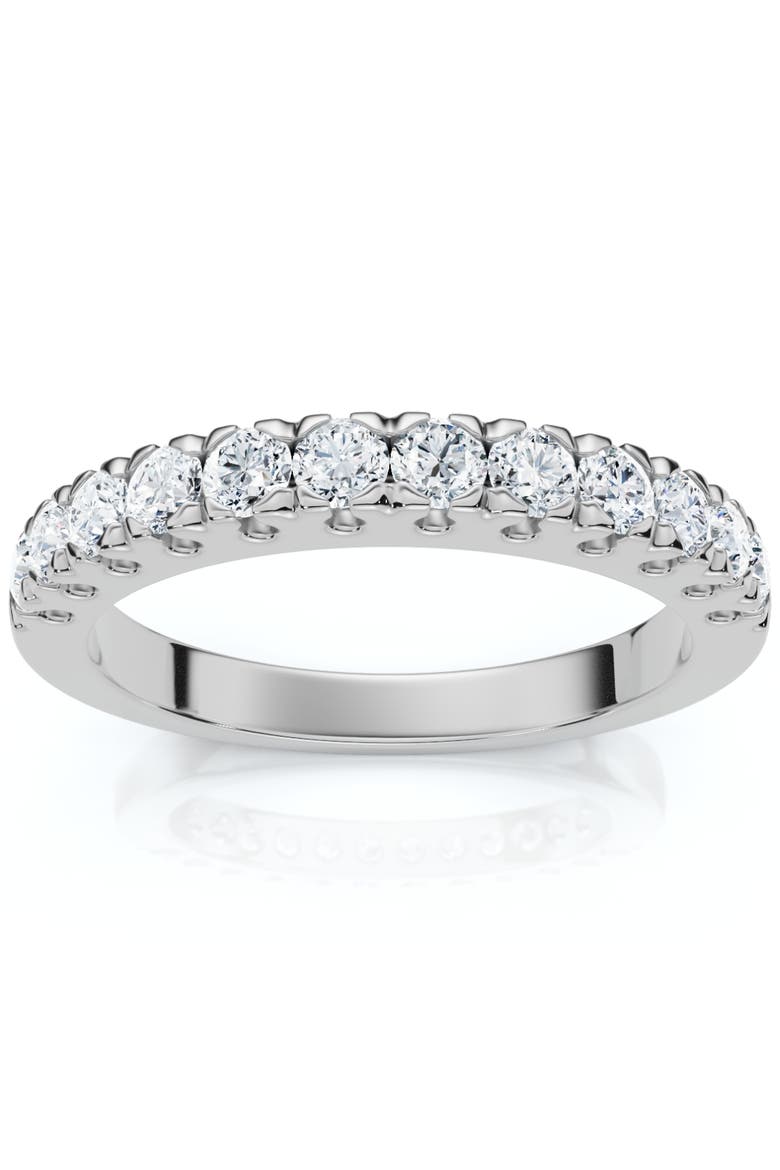 1/2Ct Pave Diamond Wedding Anniversary Stackable Ring Gold Lab Grown, Main, color, 10k White Gold