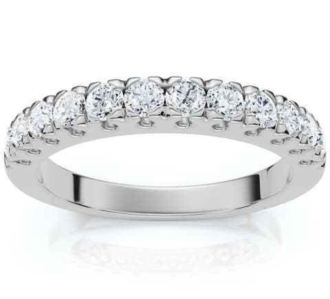 1/2Ct Pave Diamond Wedding Anniversary Stackable Ring Gold Lab Grown