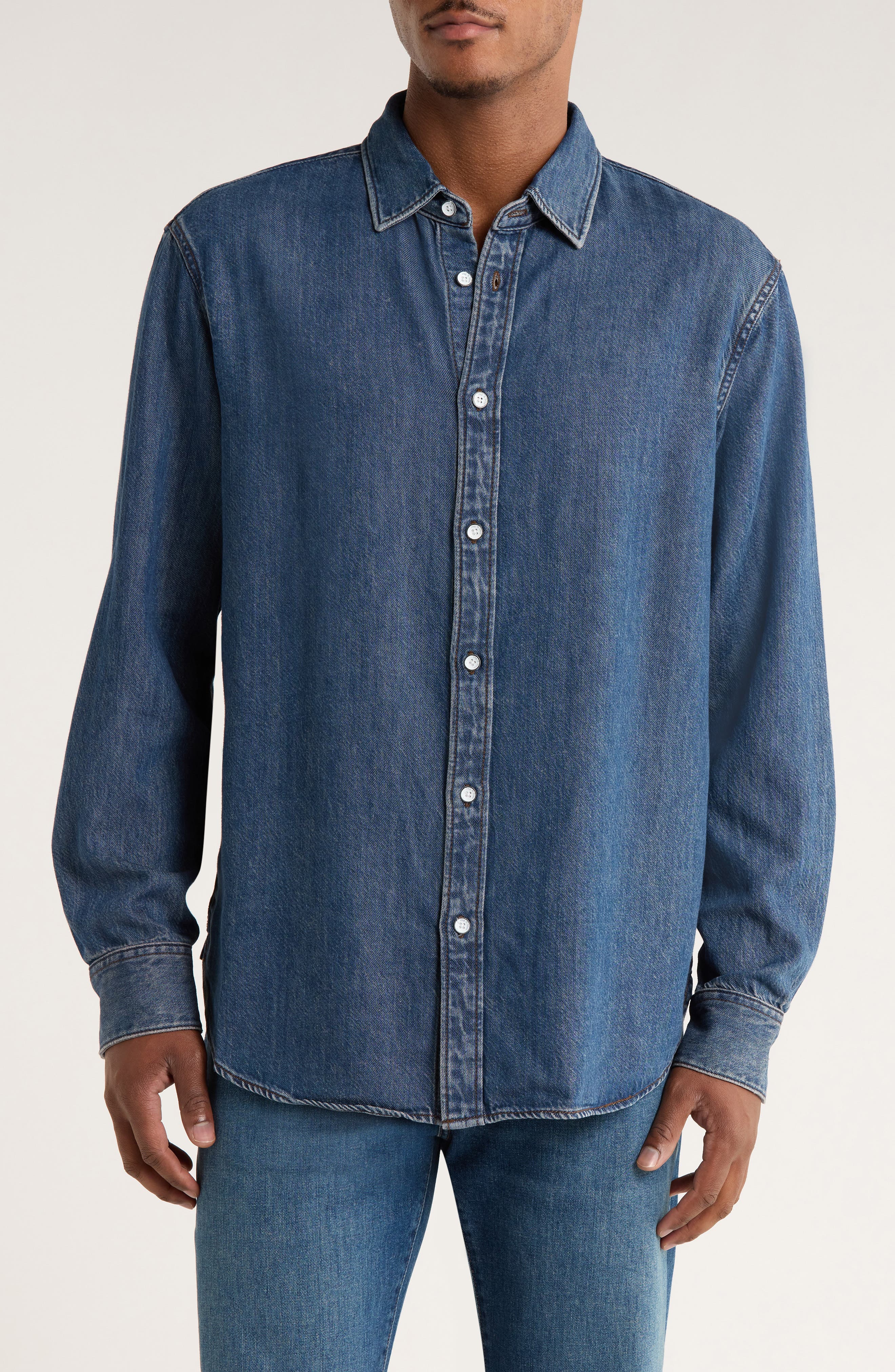 rag & bone Finch Featherweight Denim Button-Up Shirt
