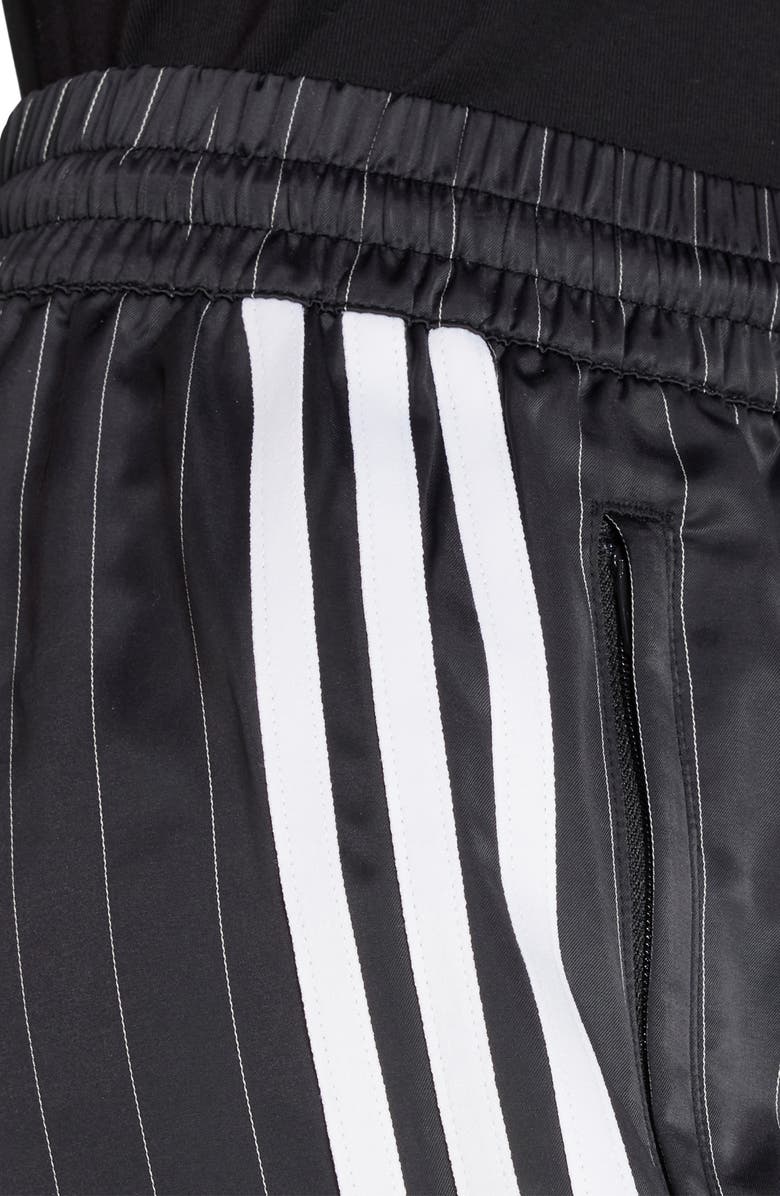 adidas 3-Stripes Pinstripe Satin Shorts, Alternate, color,