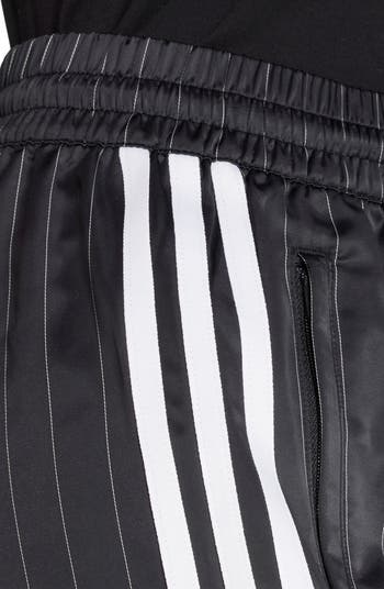 adidas 3-Stripes Pinstripe Satin Shorts | Nordstrom