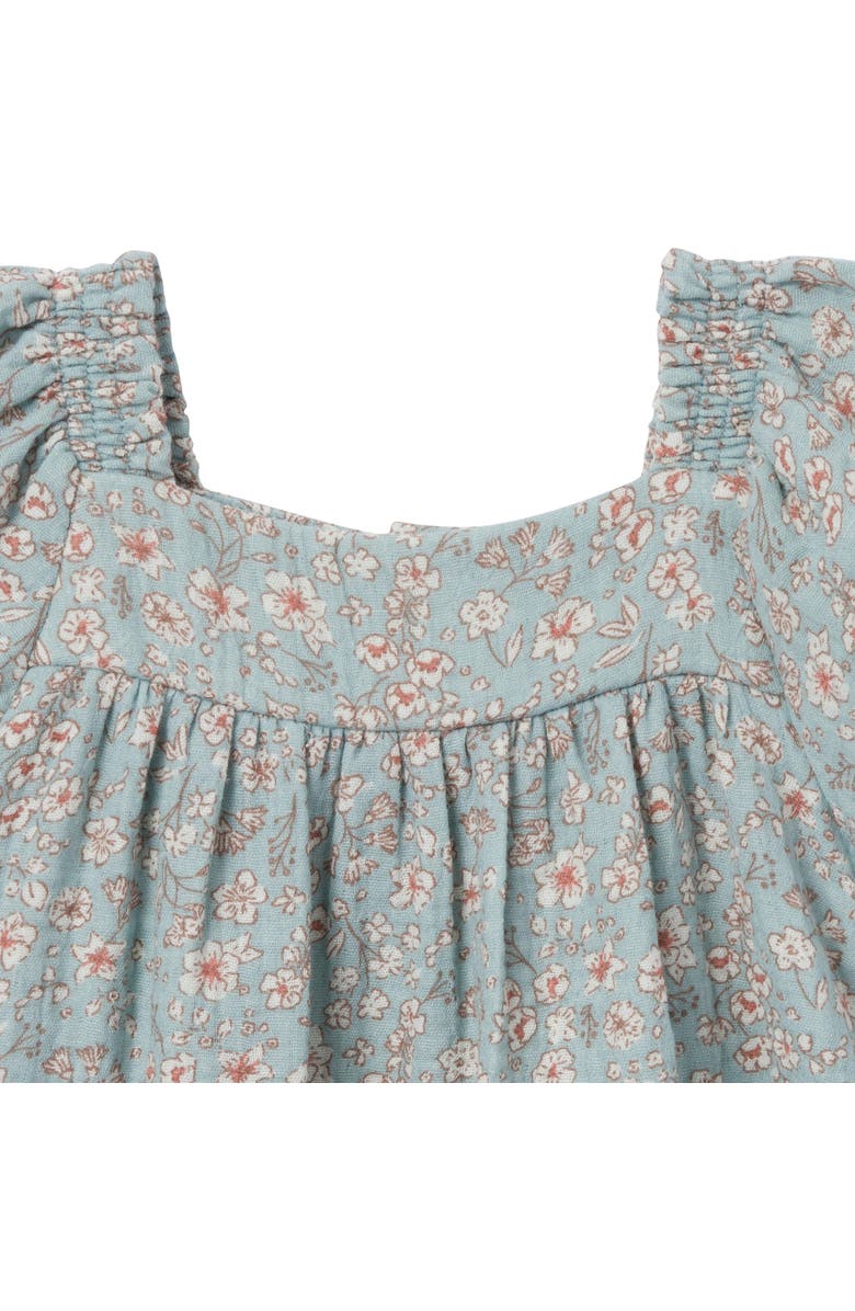 Modern Moments<sup>™</sup> by Gerber Puffed Sleeve Dress and Diaper Cover Set, Alternate, color, Medium Teal Ditsy