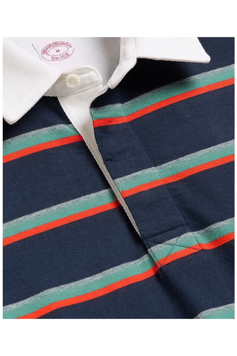 Long Sleeve Stripe Cotton Rugby Shirt, Alternate, color, NAVY MULTI