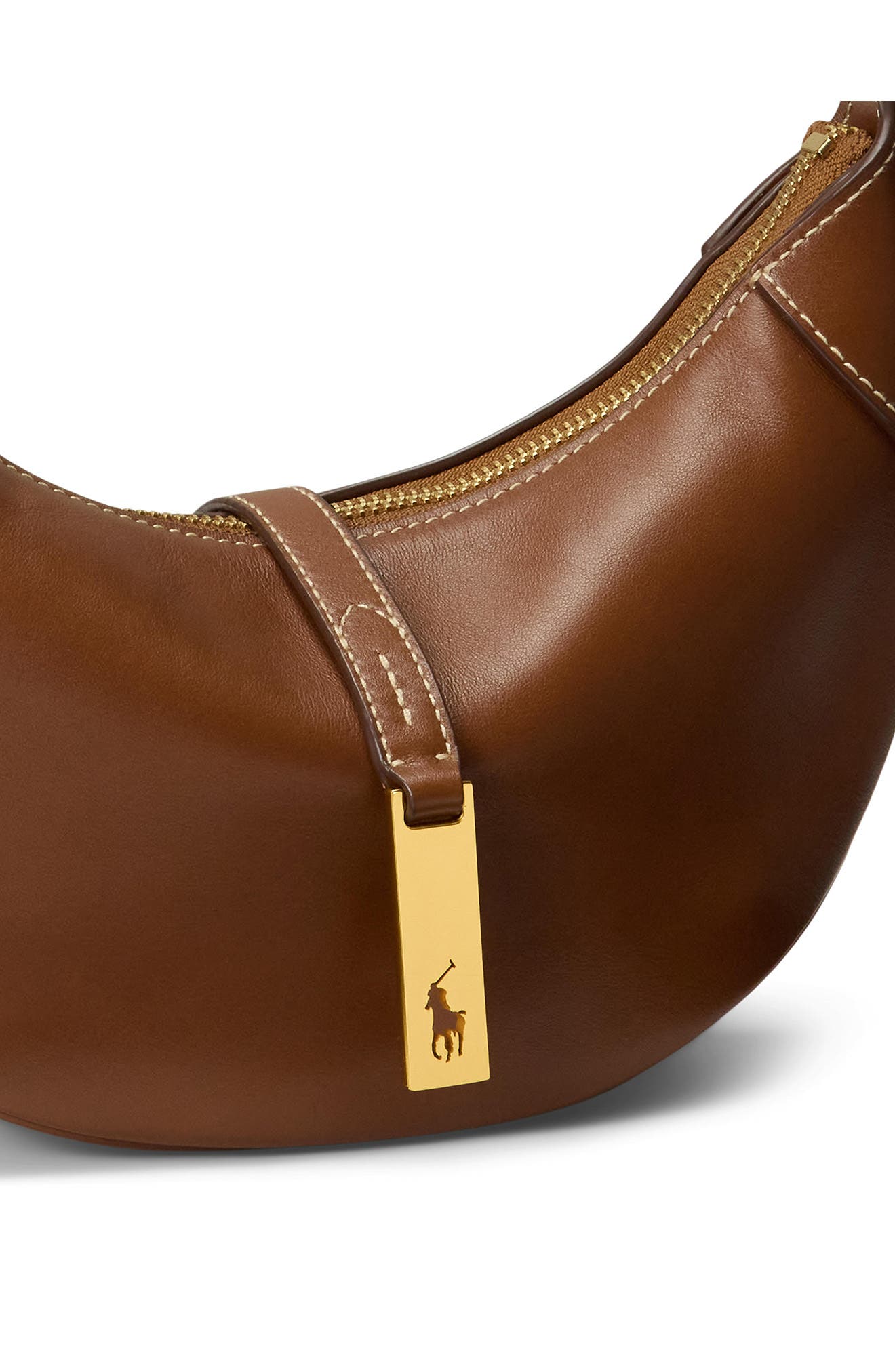Polo Ralph Lauren Mini Polo ID Leather Shoulder Bag, Alternate, color, 