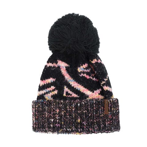 Diandra Colour Block Knitted Pom Pom Beanie