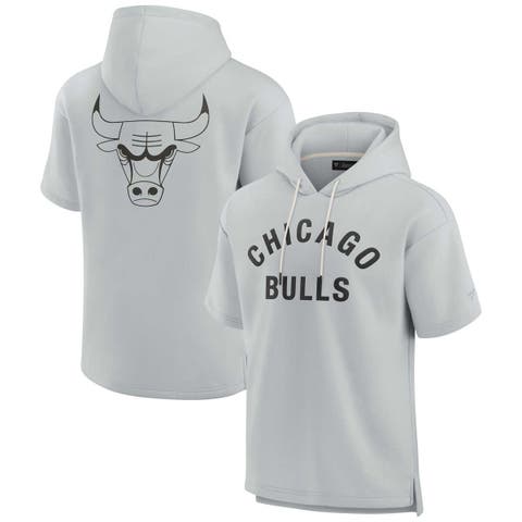 Unisex Fanatics Signature Gray Chicago Bulls Elements Super Soft Fleece Short Sleeve Pullover Hoodie