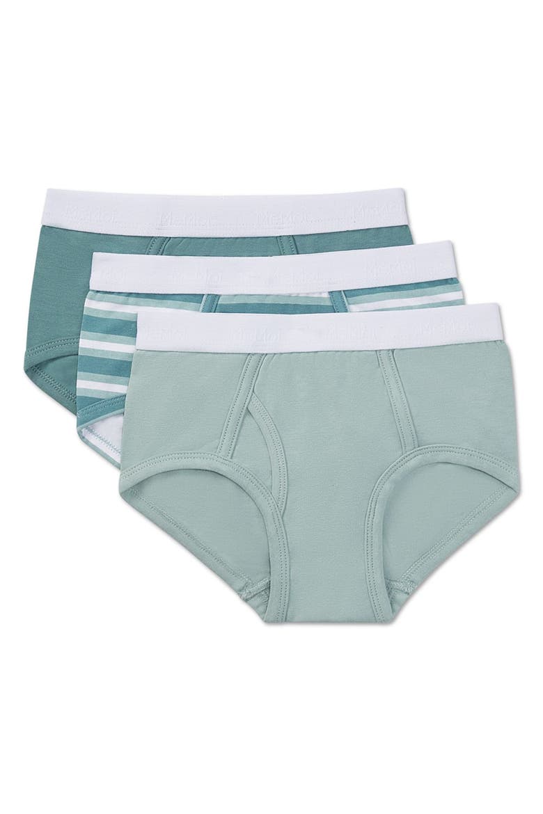 3 Pair Pack Stripes Multi Briefs, Main, color, Green Multi