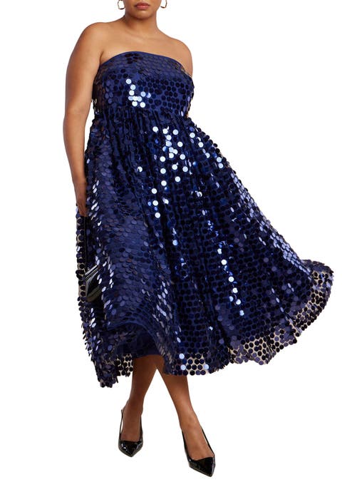 Paillette Dress With Big Skirt (Plus)