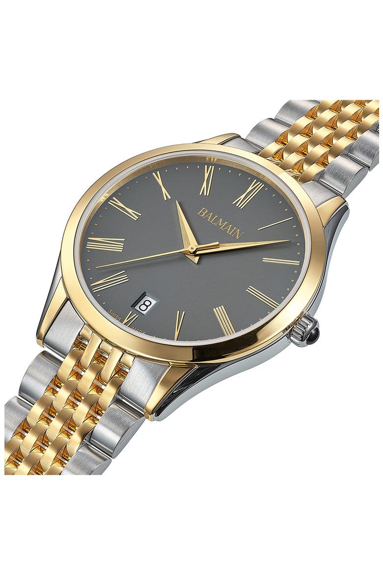 Classic R Bracelet Watch, 41mm, Alternate, color, TWO TONE/ GREY
