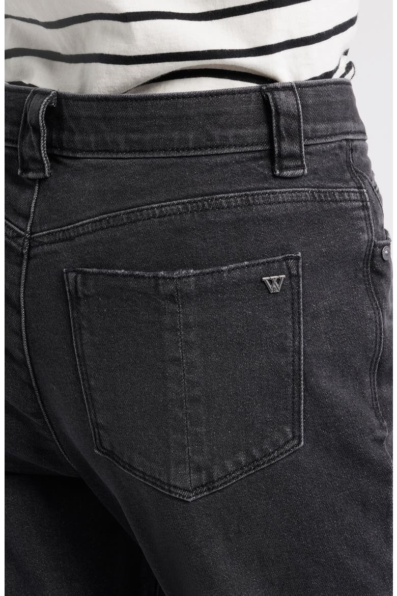 High Waist Fray Hem Jeans, Alternate, color, WASHED BLACK ARTISANAL