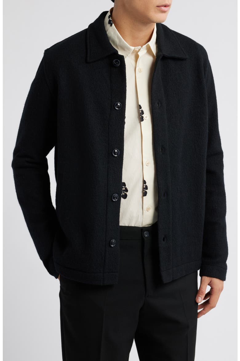 Zander 6398 Wool Shirt Jacket, Main, color, BLACK