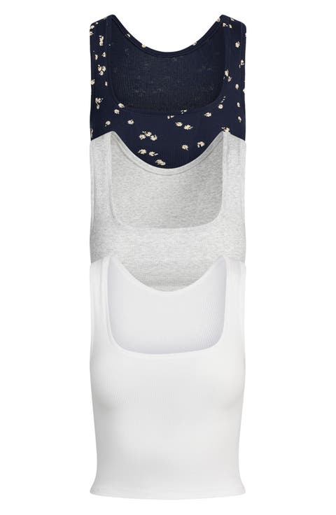 3-Pack Cotton Rib Tank (Regular & Plus)