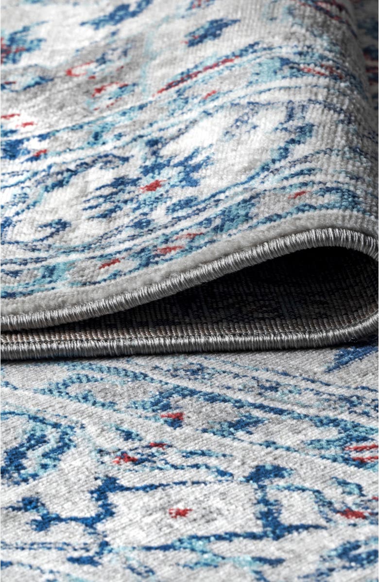 JONATHAN Y Modern Persian Vintage Medallion Area Rug, Alternate, color, Light Gray/Blue