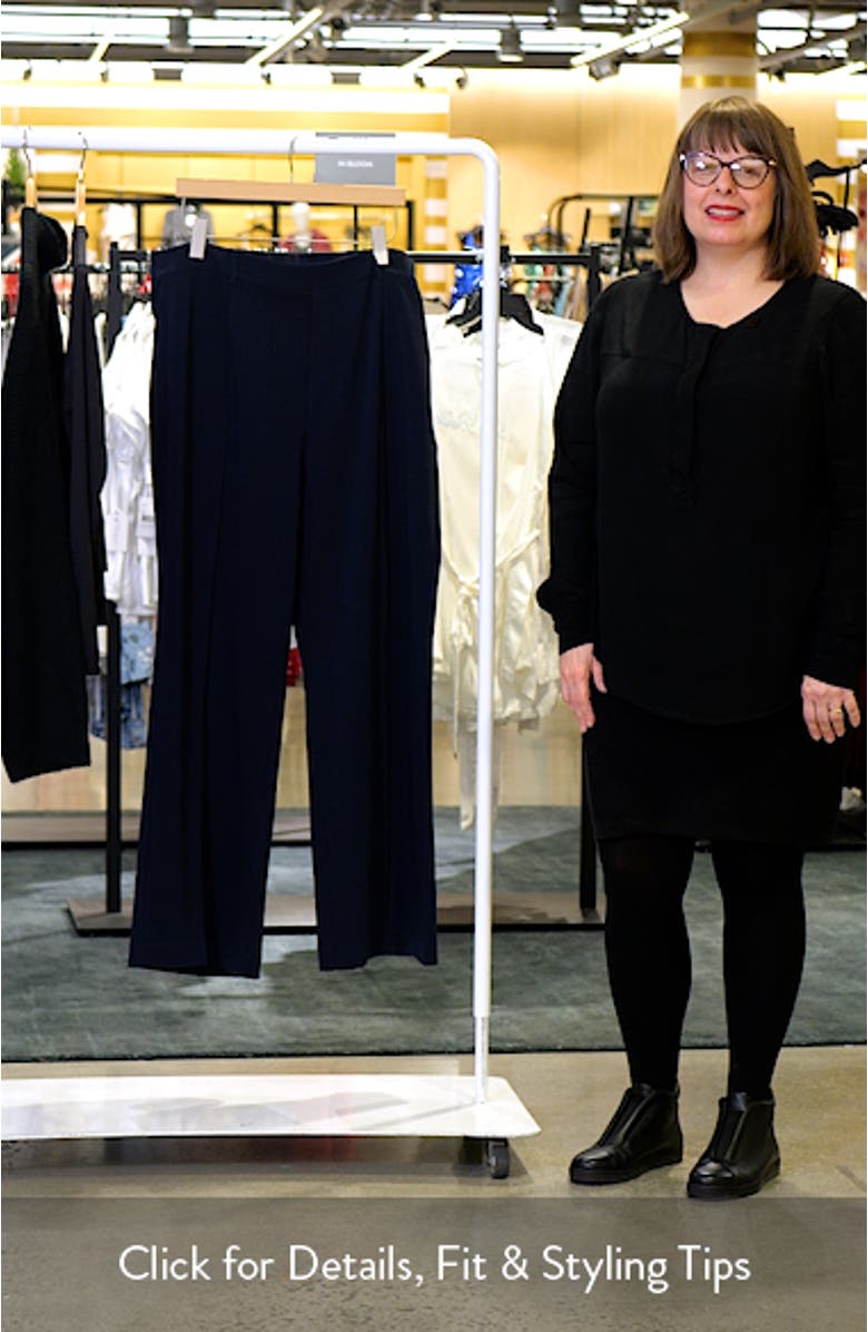 Pintuck Pleated Wide Leg Knit Pants, sales video thumbnail