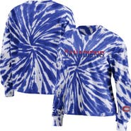 WEAR by Erin Andrews Women's WEAR by Erin Andrews Navy Montreal Canadiens Tie-Dye Long Sleeve T-Shirt