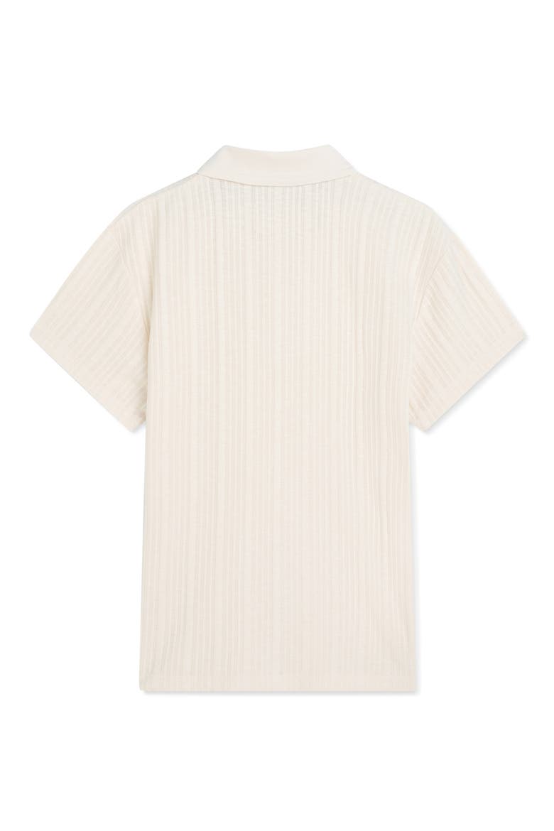 Relaxed Fit Rib Polo, Alternate, color, EGGNOG