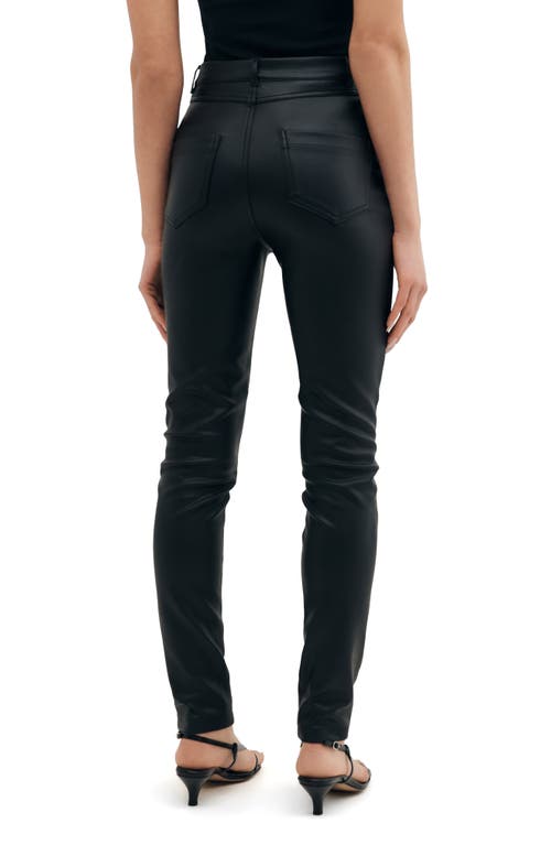 Two Lines By Marcella Santiago Faux Leather High Waist Pants In Black