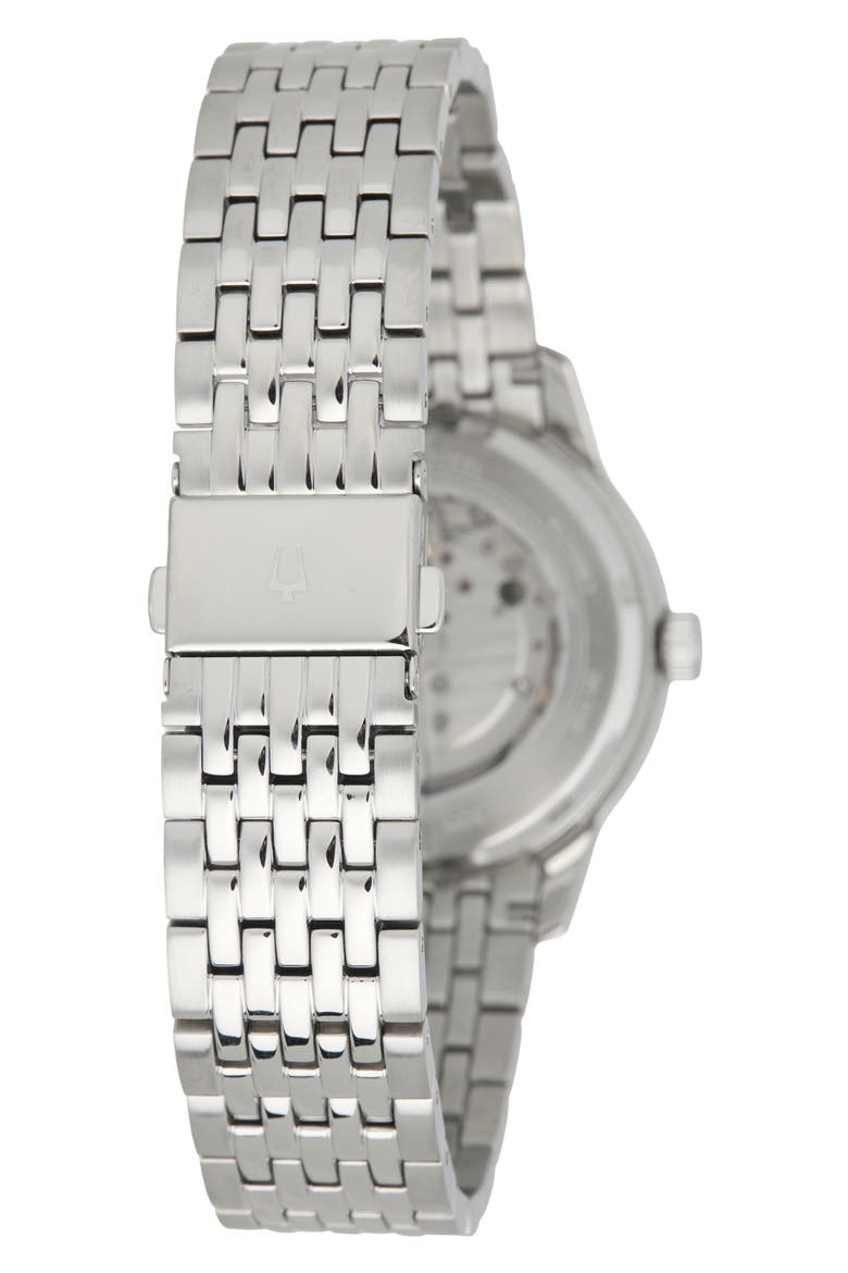 Men's Automatic Bracelet Watch, 40mm, Alternate, color, SILVER