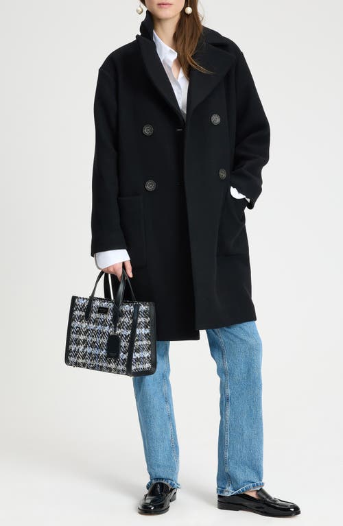 Kate Spade New York Small Manhattan Plaid Tweed Tote In Black Multi.
