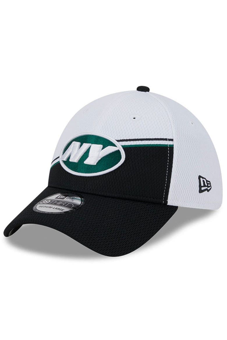 Men's New Era  White/Black New York Jets 2023 Sideline 39THIRTY Flex Hat, Alternate, color, White