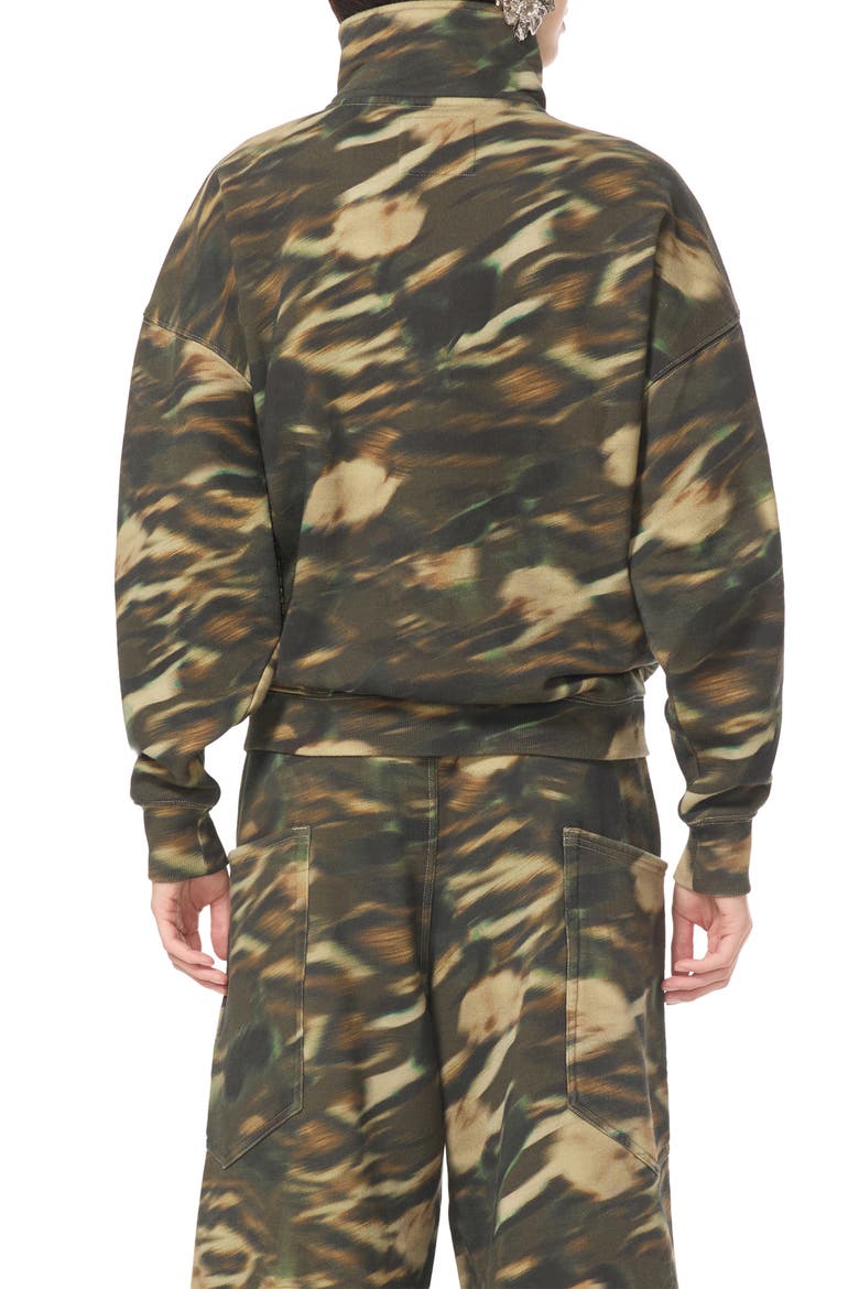 Cillian Quarter Zip Sweatshirt, Alternate, color, RUSHED CAMO