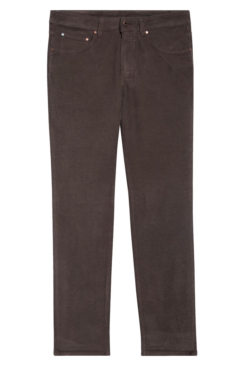 Five-Pocket Stretch Corduroy Pants, Main, color, BROWN