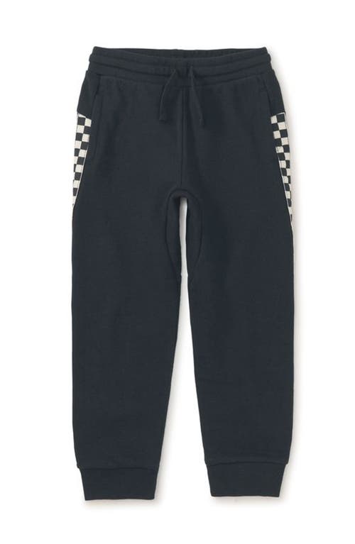 Tea Collection Stripe-Out Joggers in Jet Black 