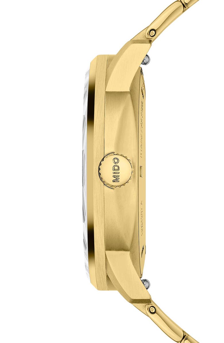 MIDO Commander Lady Black Dial Automatic Bracelet Watch, 35mm, Alternate, color, Black