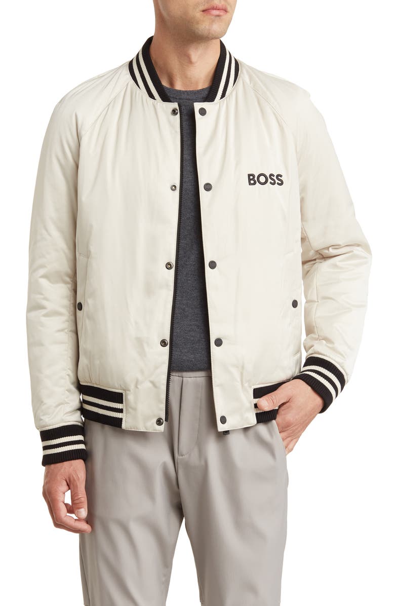 BOSS Crospa Varsity Bomber Jacket, Main, color, 