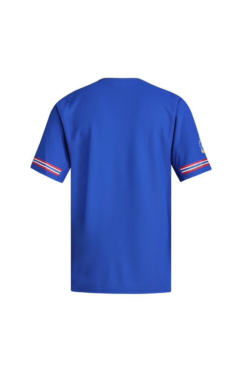 adidas Men's adidas Royal Kansas Jayhawks Replica Baseball Jersey, Alternate, color, Royal