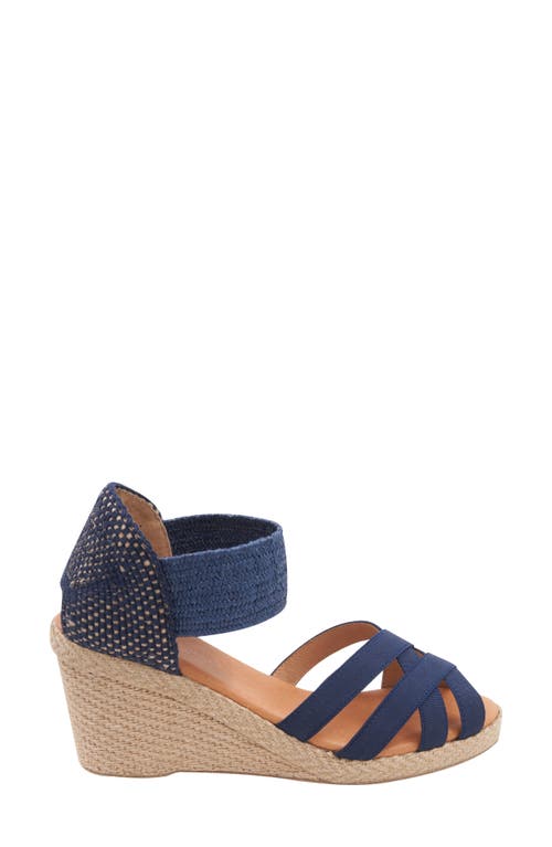 Andre Assous Women's Adin Jute Wedge Sandals In Blue