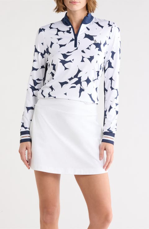 Riviera Floral Sun Quarter Zip Long Sleeve Golf Top