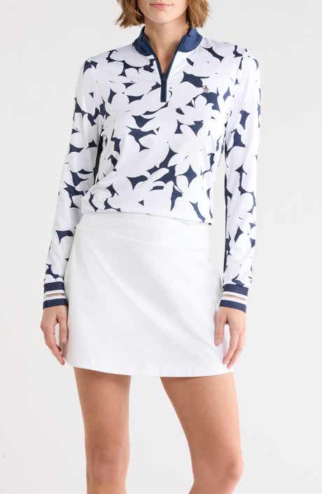 ORIGINAL PENGUIN GOLF Riviera Floral Sun Quarter Zip Long Sleeve Golf Top