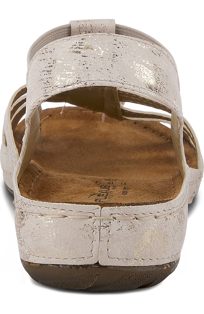 Flexus by Spring Step Adede Cage Sandal, Alternate, color, Soft Gold Patent Leather