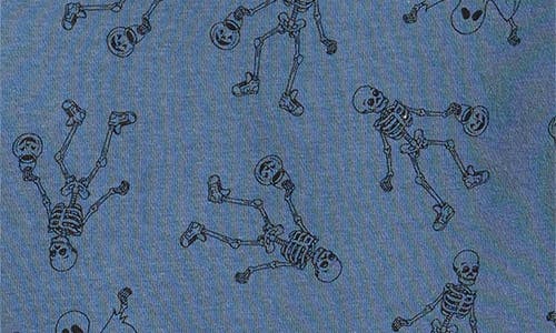 Petit Lem Kids' Snowboard Santa Sweatshirt & Joggers Set In Blue