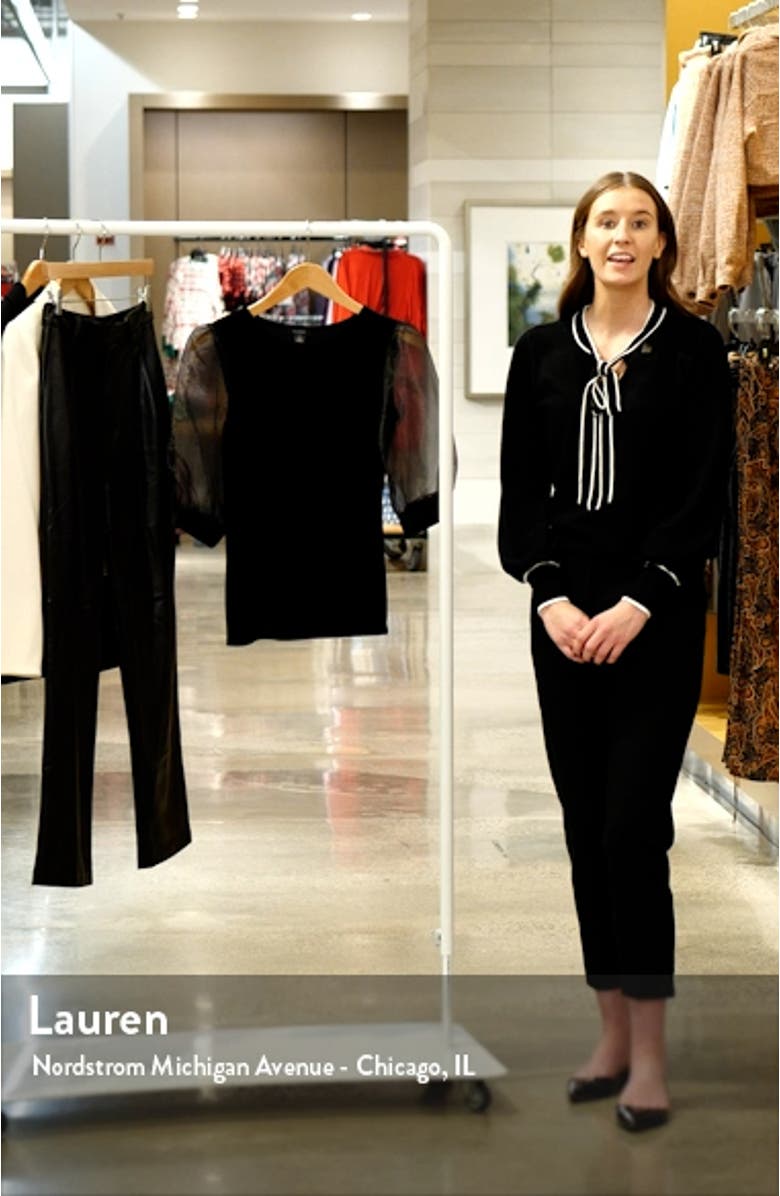 Puff Sleeve Velour Top, sales video thumbnail