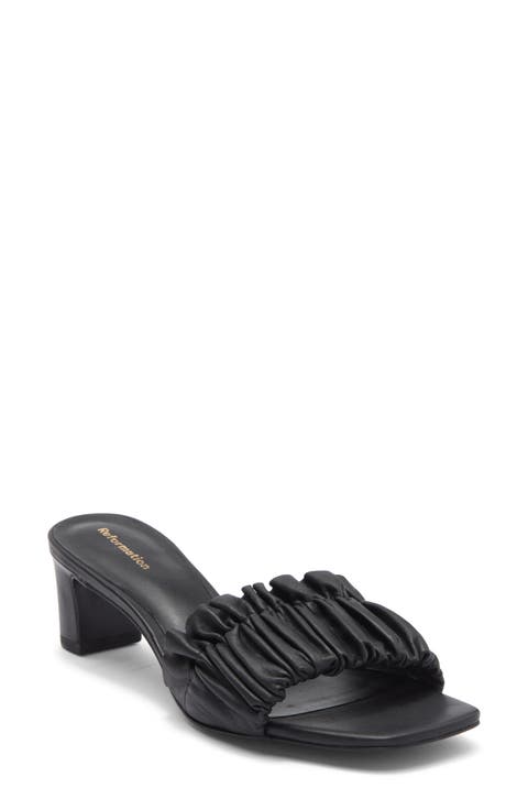 Shereen Ruched Slide Sandal (Women)