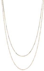 Argento Vivo Sterling Silver Layered Mixed Chain Necklace
