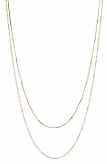 Argento Vivo Sterling Silver Layered Mixed Chain Necklace