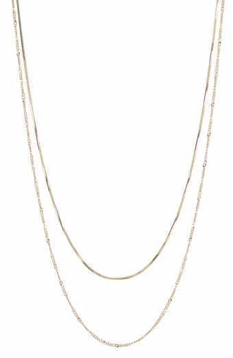 Argento Vivo Sterling Silver Layered Mixed Chain Necklace