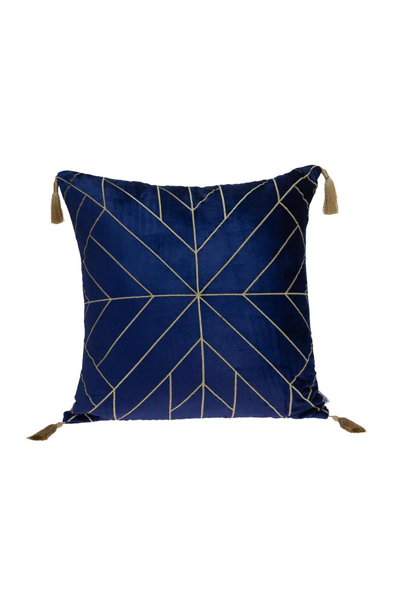 Zella Throw Pillow, Main, color, BLUE