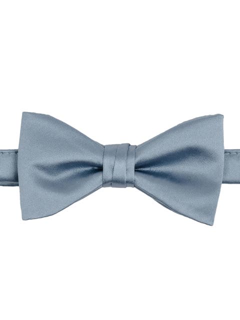 Men's Solid Satin Pre-Tied Bow Tie